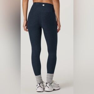 Vuori Clean Elevation 7/8 Leggings Size Small Midnight Heather Navy Blue 💎 EUC